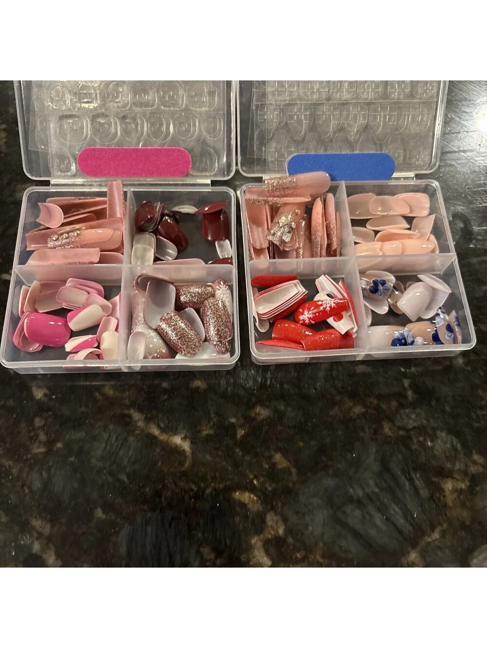 96 Piece Assorted Press On Nails New In Box